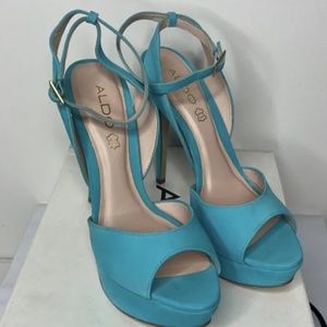 Aldo Womans Perelli Light Blue Heels Size 8.5 Stilettos NIB